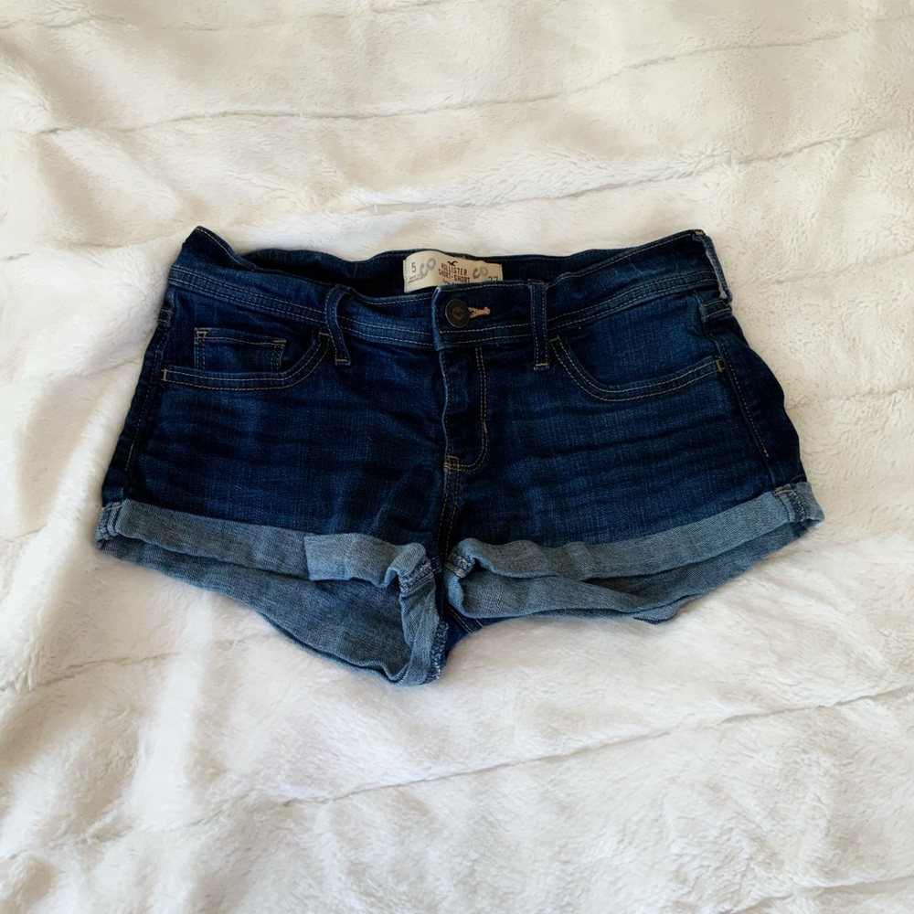 Low rise jean shorts